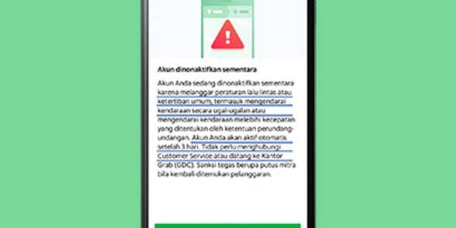 Cara Membuka Suspend Akun Grab Penumpang