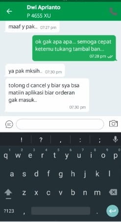 Pastikan Driver Belum Pesan Makanan