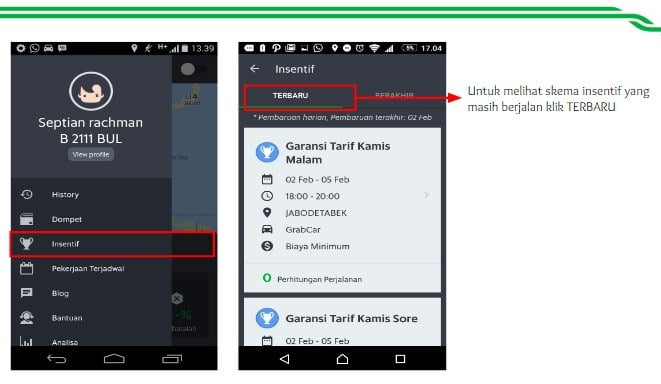 Pemberian Insentif Grab