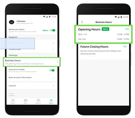 Cara Memperbarui Jam Buka