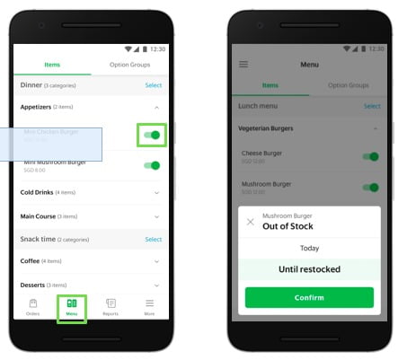 Cara Merubah Ketersediaan Menu