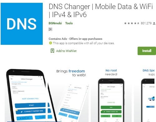 DNS Changer | Mobile Data & WiFi | IPv4 & IPv6