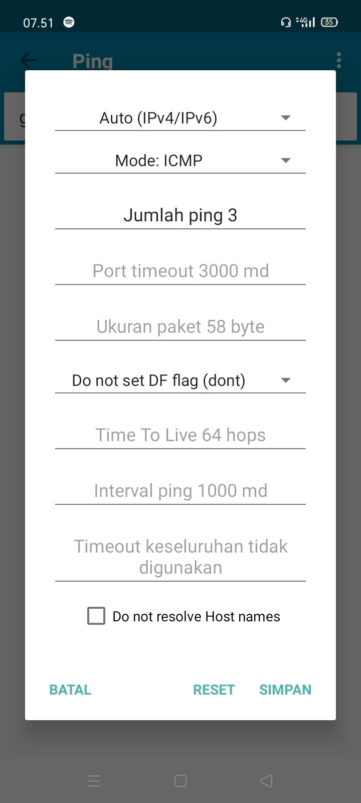langkah 7 pilih tulisan setting